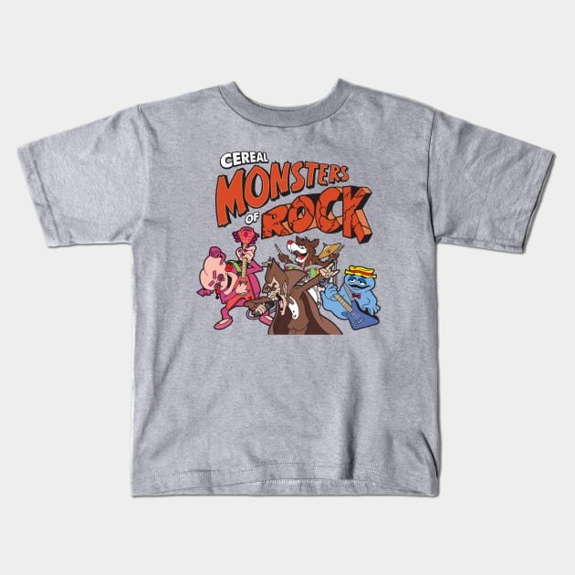 Cereal Monsters of Rock Kids T-Shirt by Chewbaccadoll